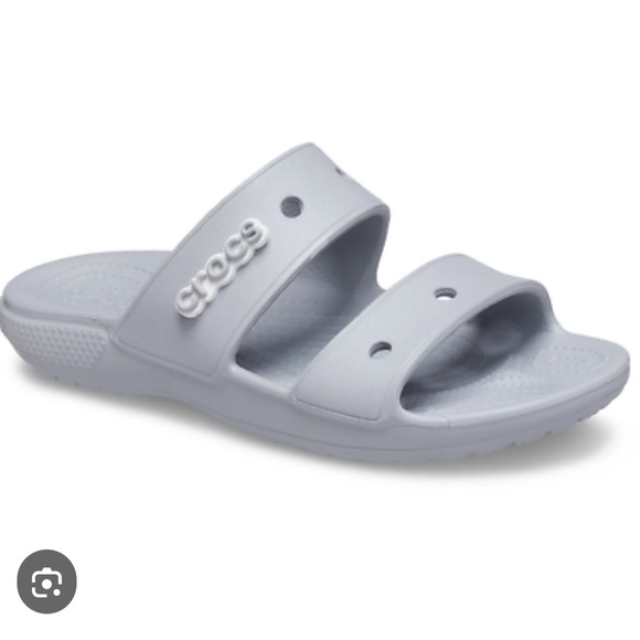 CROCS Shoes - CROCS Light Gray Slide Sandals
